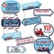 Big Dot of Happiness Funny Railroad Party Crossing - Steam Train Birthday Party or Baby Shower Photo Booth Props Kit - 10 Piece
